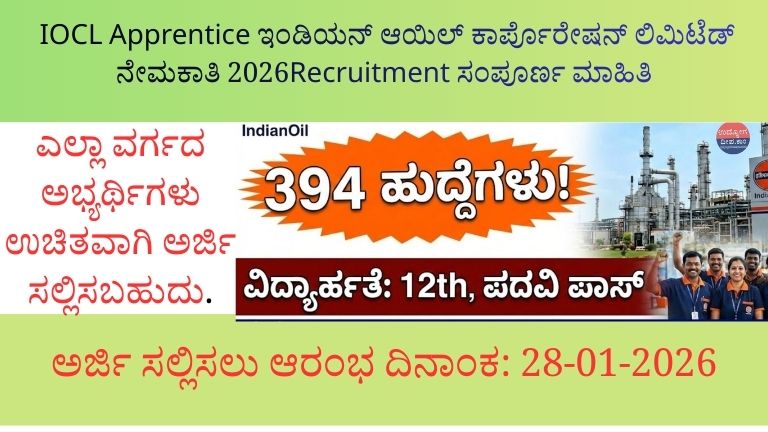 ಇಂಡಿಯನ್ ಆಯಿಲ್ ಕಾರ್ಪೊರೇಷನ್ ಲಿಮಿಟೆಡ್ ನೇಮಕಾತಿ 2026
