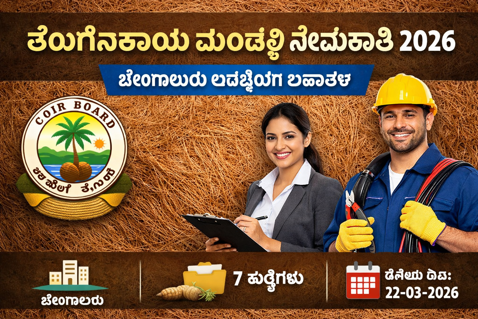 ತೆಂಗಿನಕಾಯಿ ಮಂಡಳಿ ನೇಮಕಾತಿ 2026